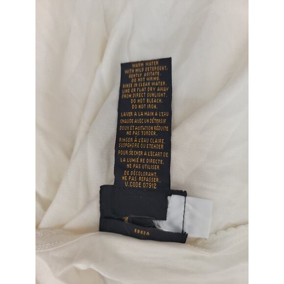 Vintage Eddie Bauer Top Womens SZ M Ivory Silk Pointelle Long Sleeve Base Layer - Picture 4 of 8